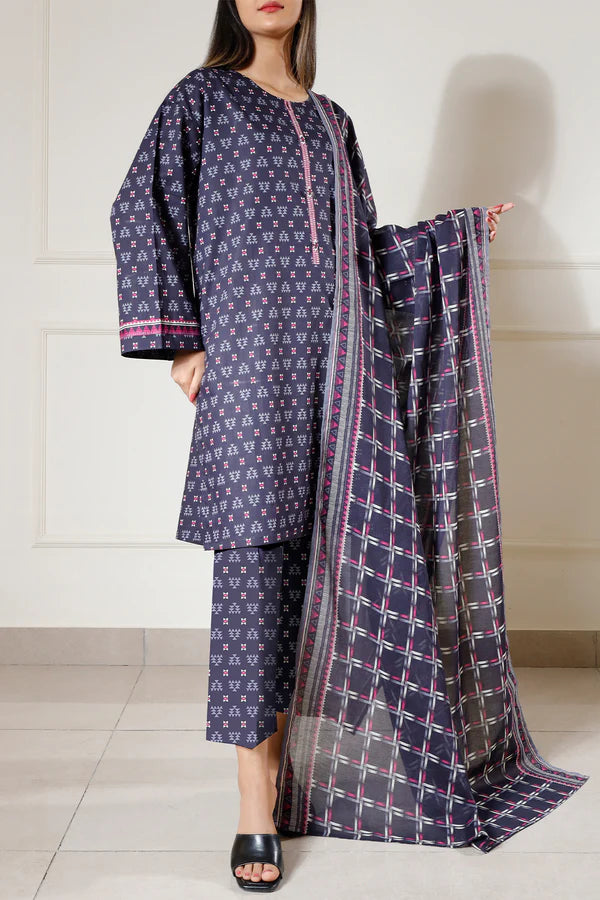 Saya 3Pc Printed Lawn Suit WUNS-5800 XL gulbuy.com