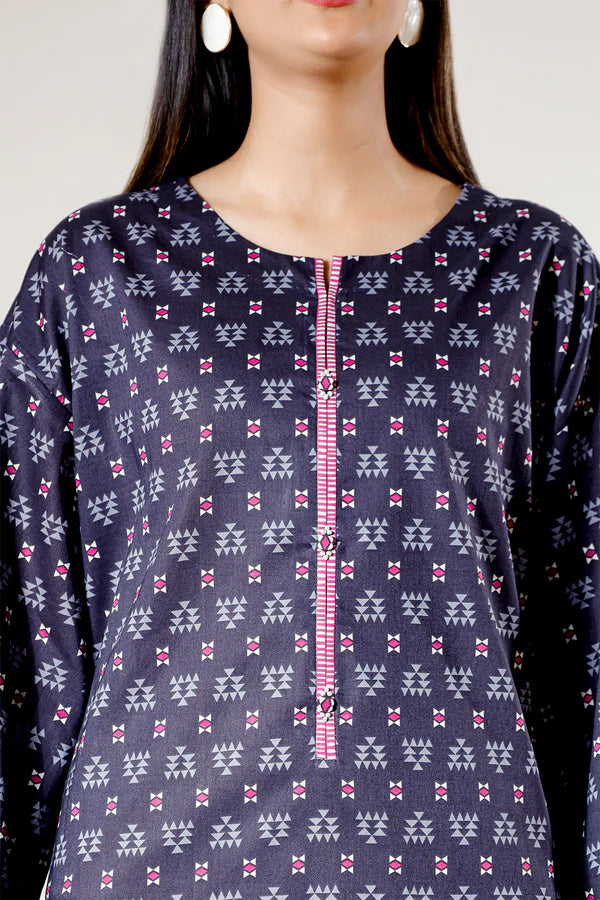 Saya 3Pc Printed Lawn Suit WUNS-5800 gulbuy.com