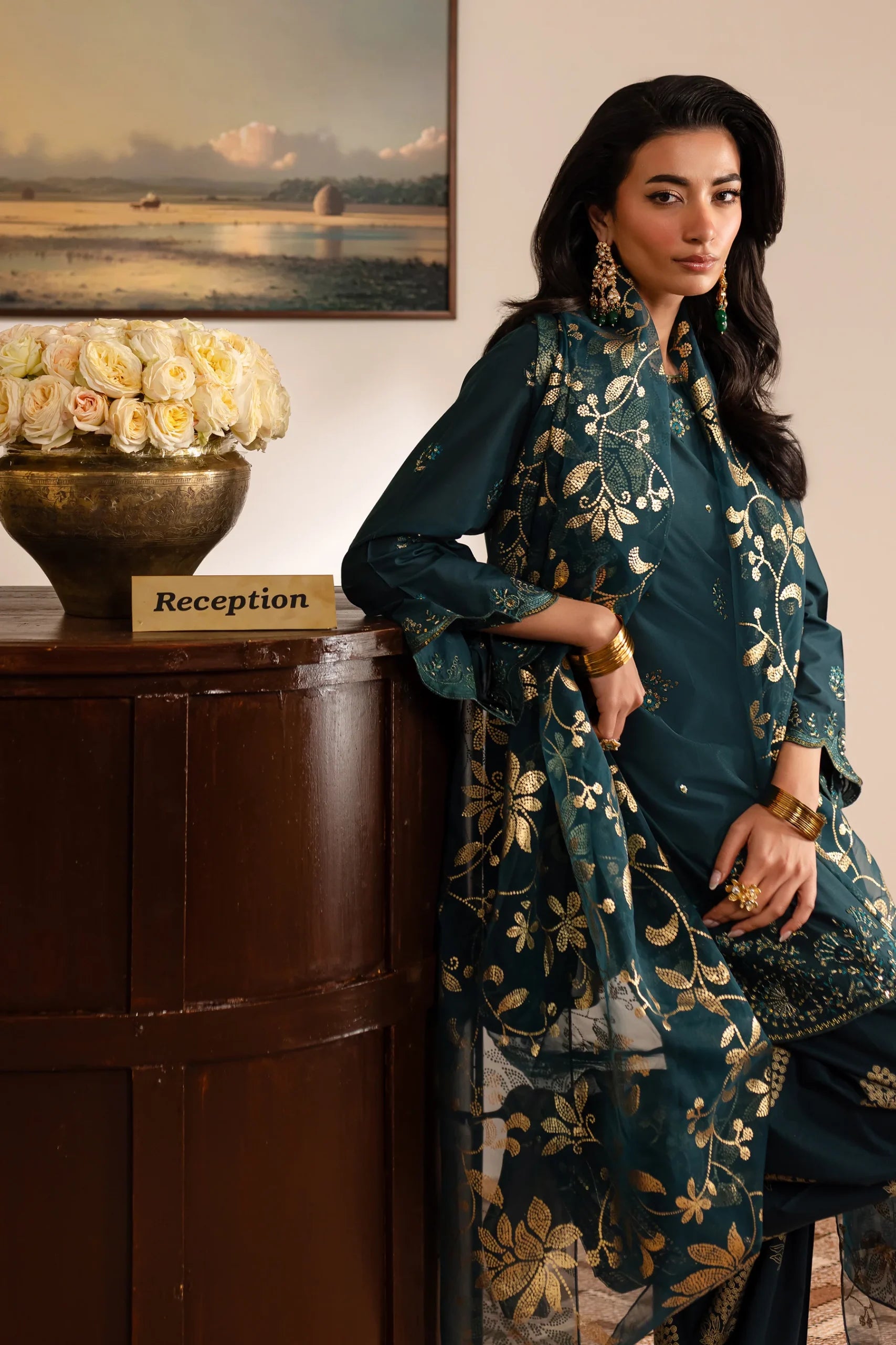 Batik 3Pc Embroidered Lawn Suit Bella gulbuy.com