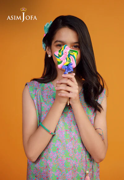 Asim Jofa 2Pc Printed CAMBRIC Kids Suit AJKP-02 gulbuy.com