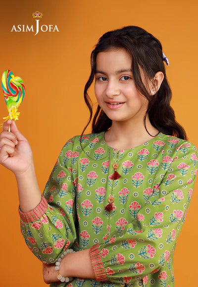 Asim Jofa 2Pc Printed CAMBRIC Kids Suit AJKP-04 gulbuy.com