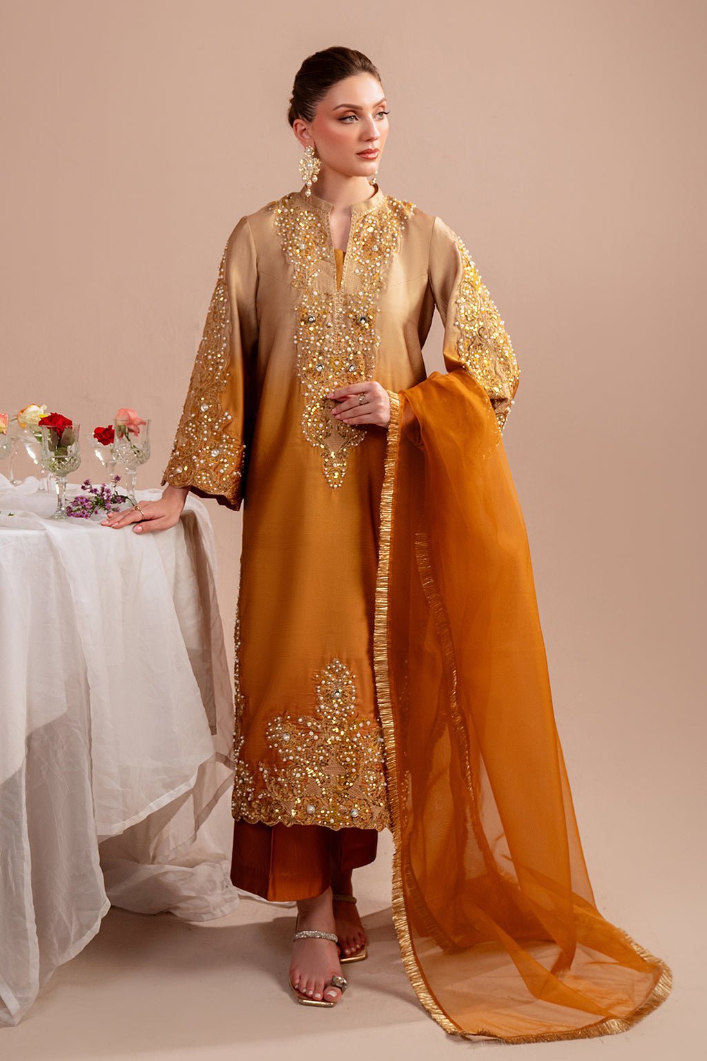Vanya 3 Piece Silk Organza Suit (BG-08)