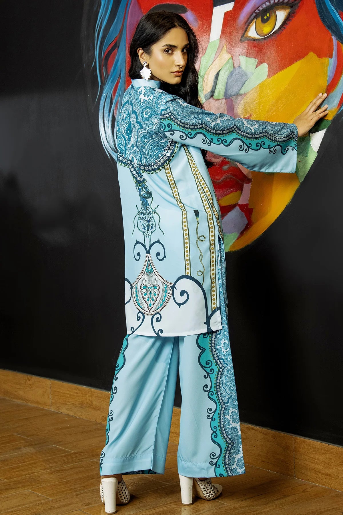 Be Yourself 2Pc Printed Cotton Silk Suit BA-022 gulbuy.com