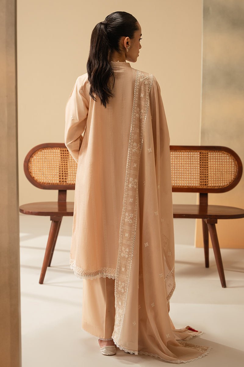 CROSS STITCH 3 PIECE EMBROIDERED LAWN SUIT (0124RTSEMBLWN0306)