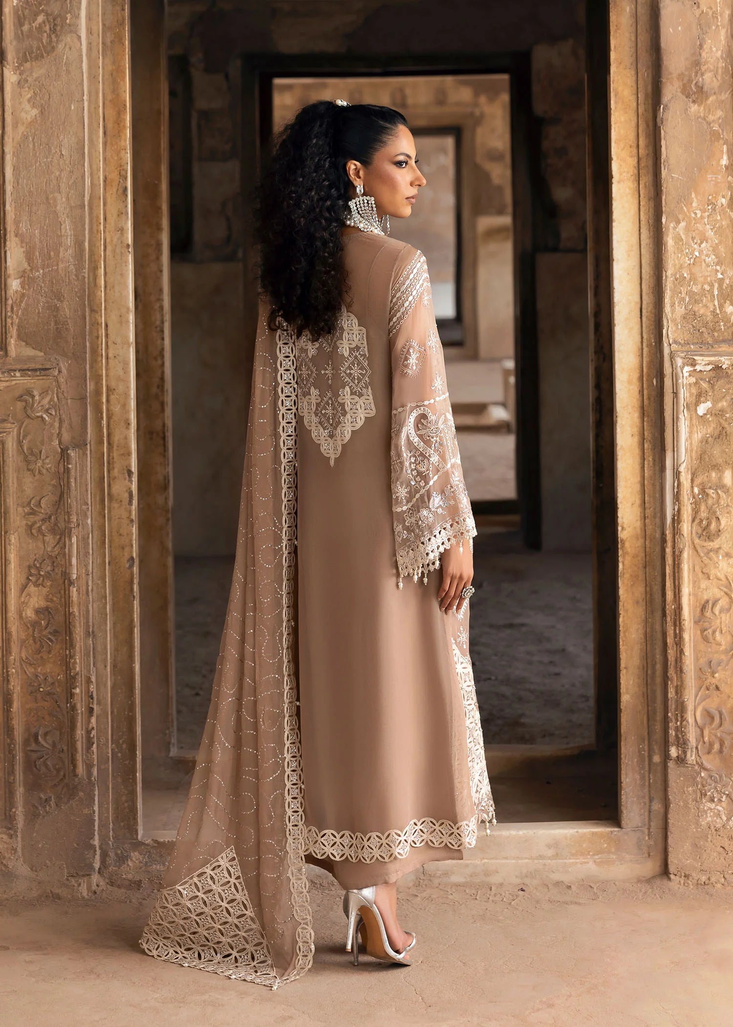 Sardinia 3PC Embroidered Chiffon Suit Divani gulbuy.com