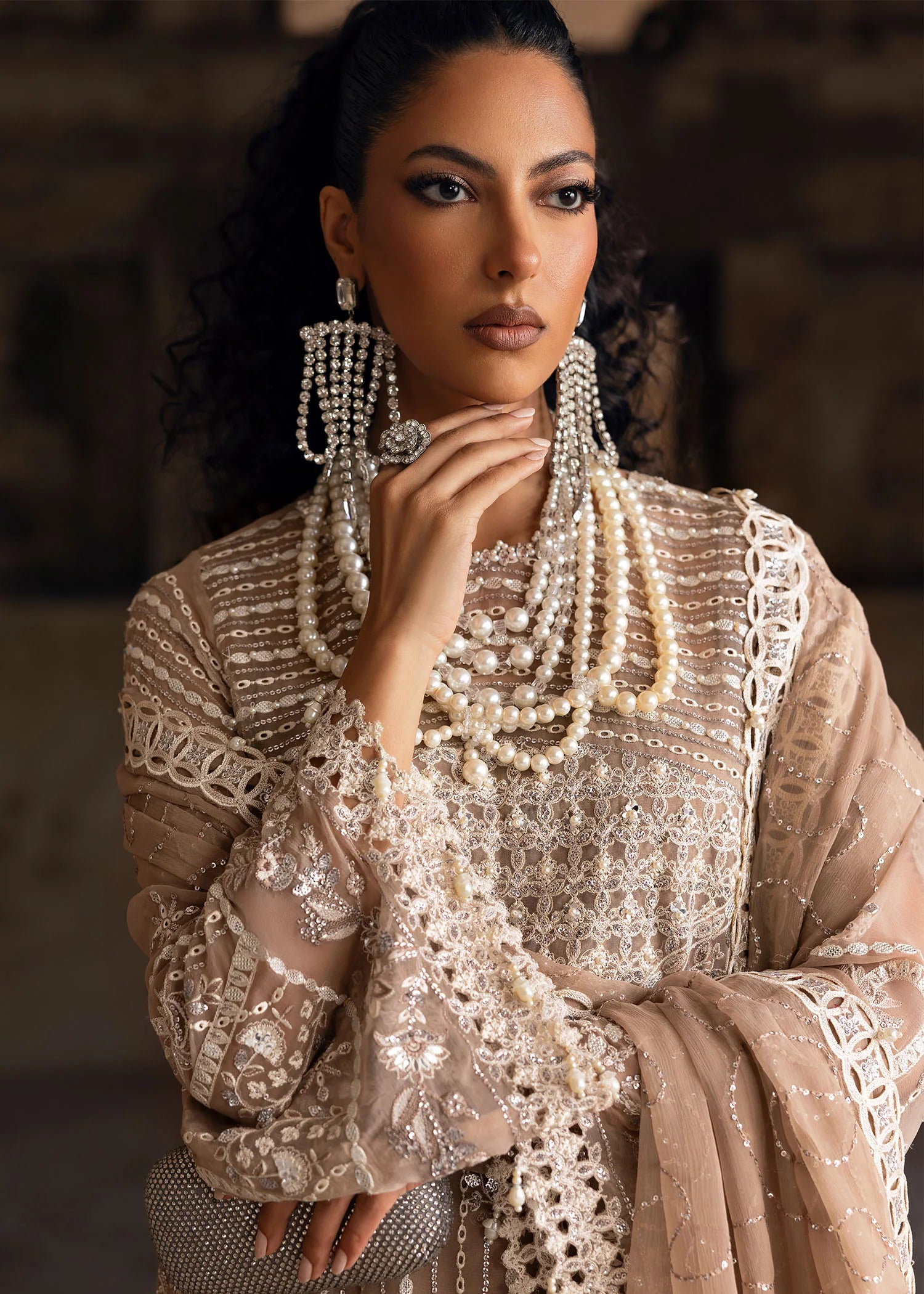Sardinia 3PC Embroidered Chiffon Suit Divani gulbuy.com