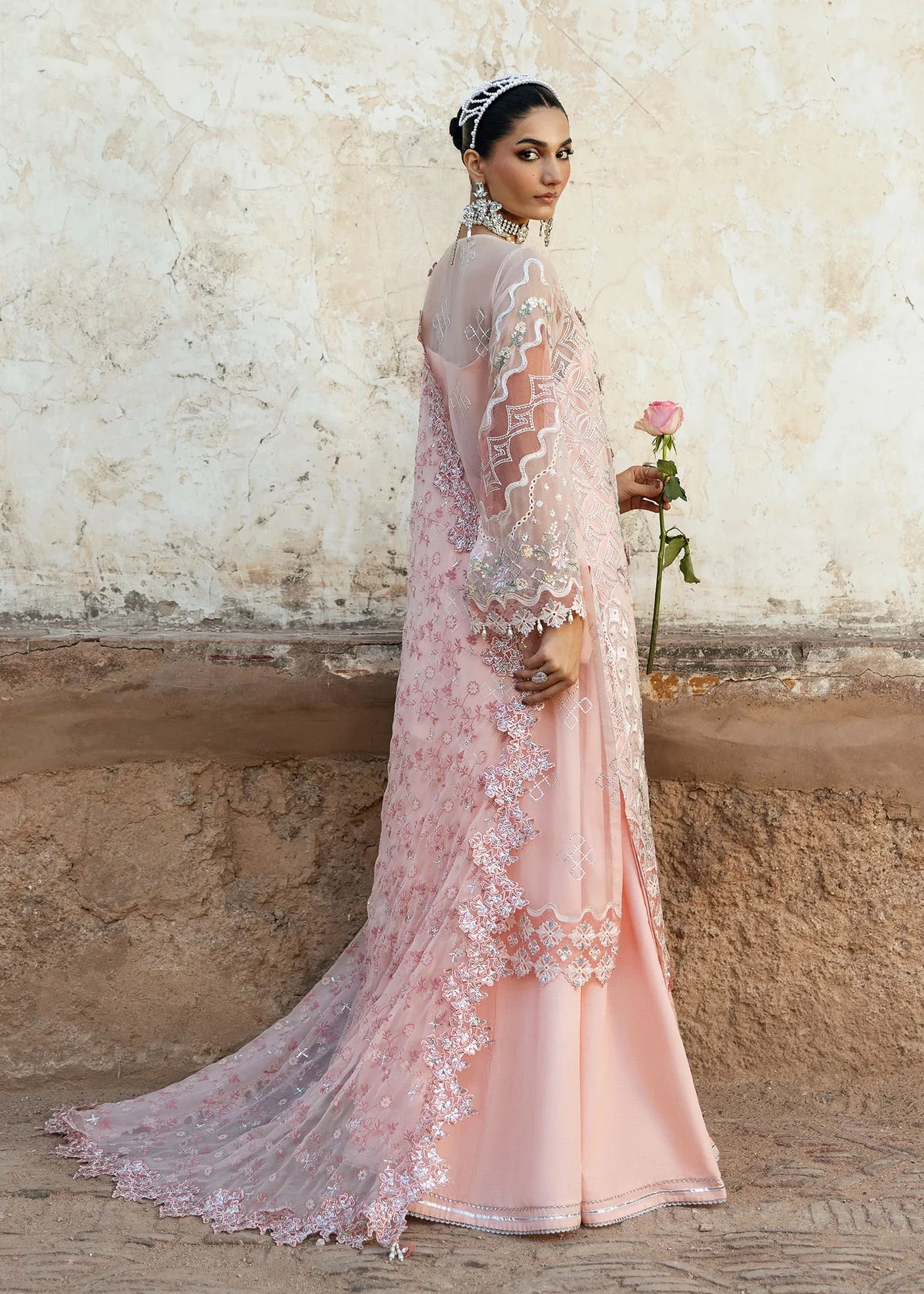 Sardinia 3PC Embroidered Chiffon Suit Saasi gulbuy.com