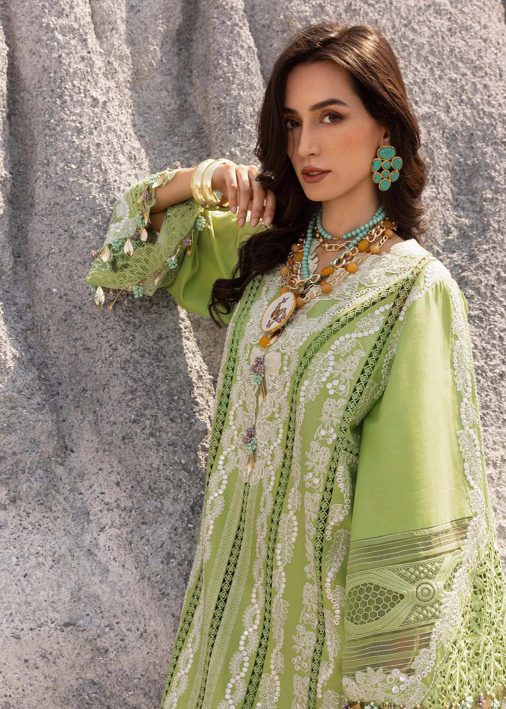 Saira Shakira 3Pc Embroidered Lawn Suit NADINE-B gulbuy.com
