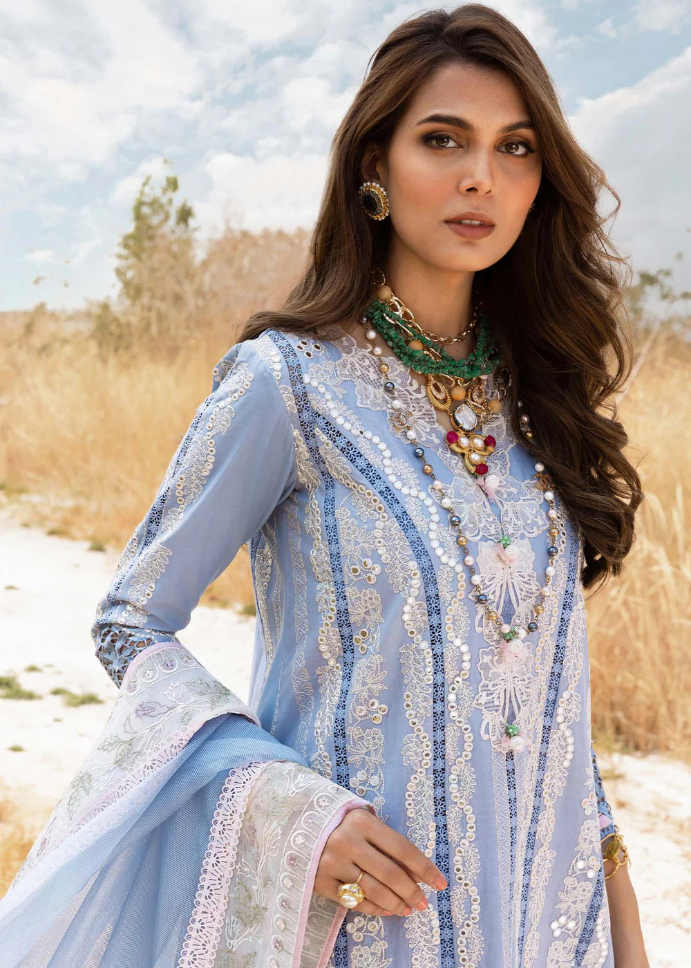 Saira Shakira 3Pc Embroidered Lawn Suit NADINE-A gulbuy.com