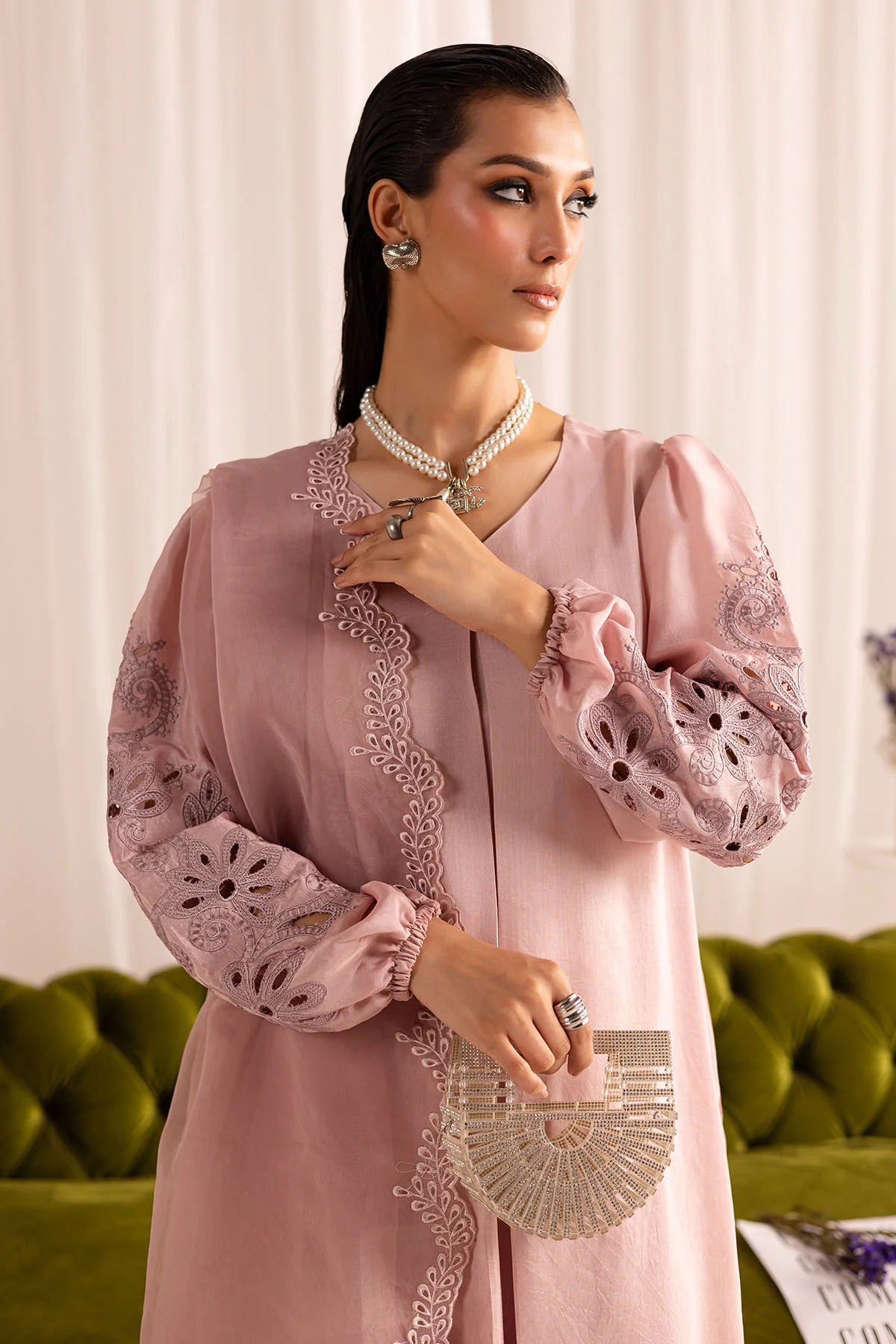 Nureh 3Pc Embroidered Silk Suit NP-651 gulbuy.com