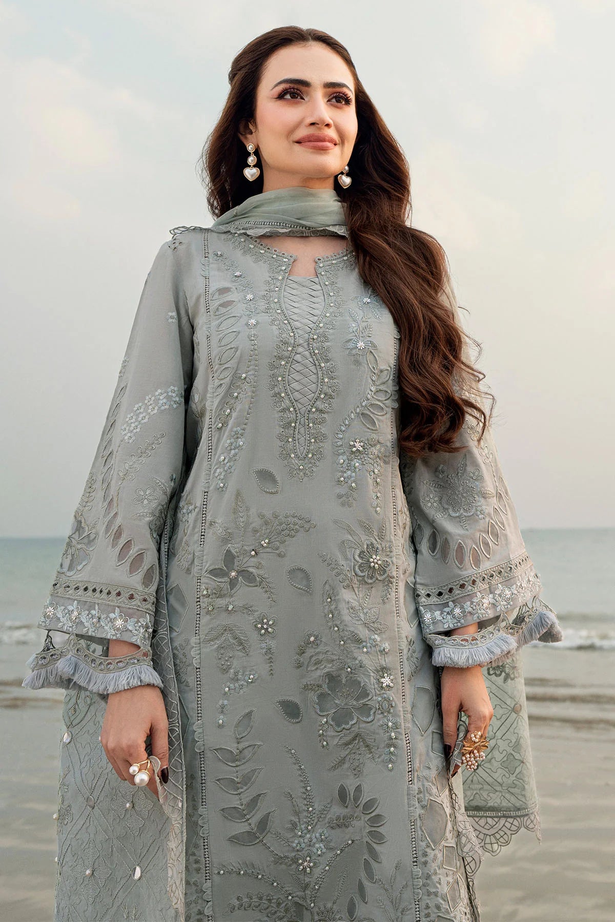 Nureh 3Pc Embroidered Swiss Lawn Suit NE-145 gulbuy.com