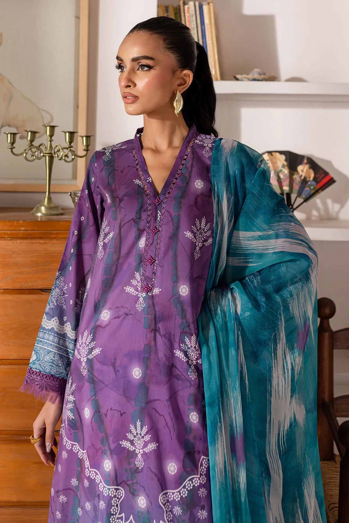 Nureh 3Pc Embroidered Lawn Suit SP-149 gulbuy.com