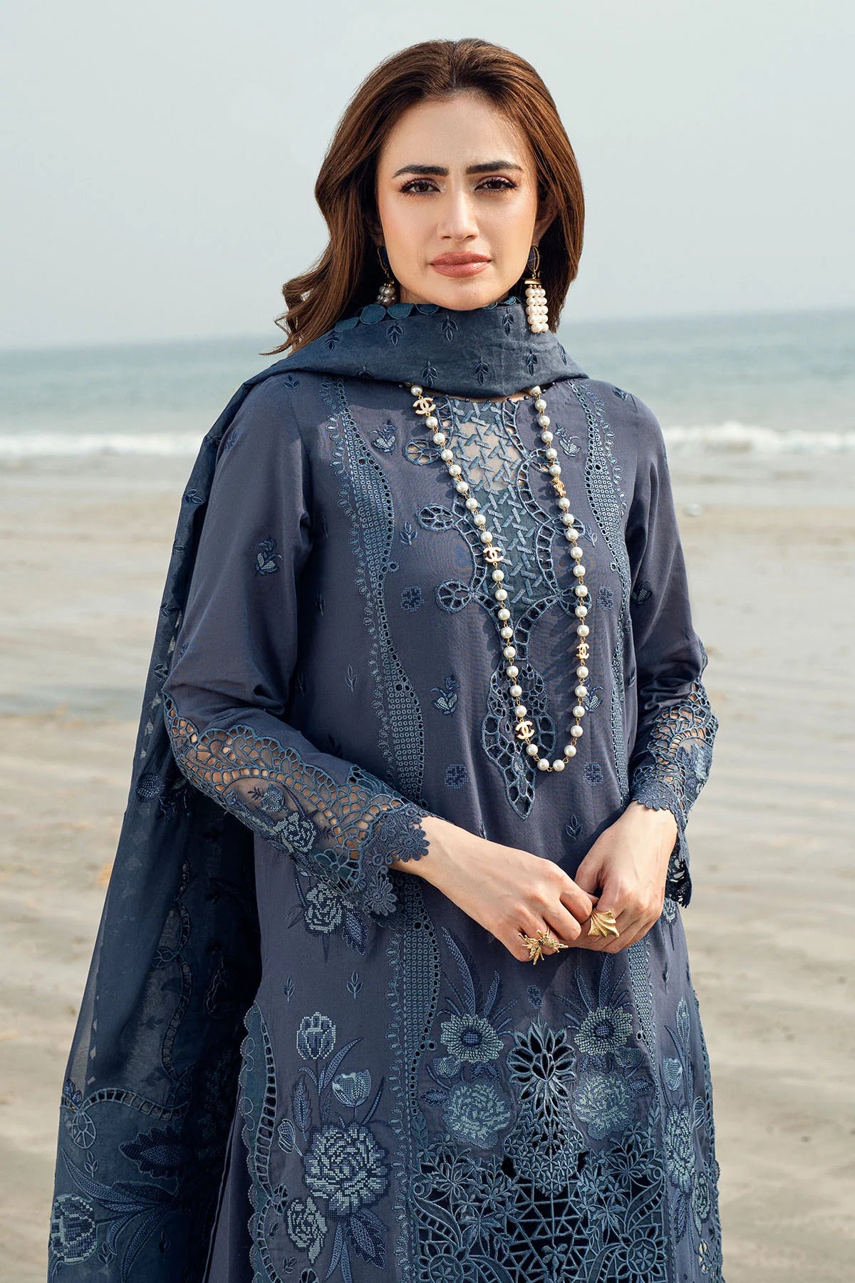 Nureh 3Pc Embroidered Swiss Lawn Suit NE-146 gulbuy.com
