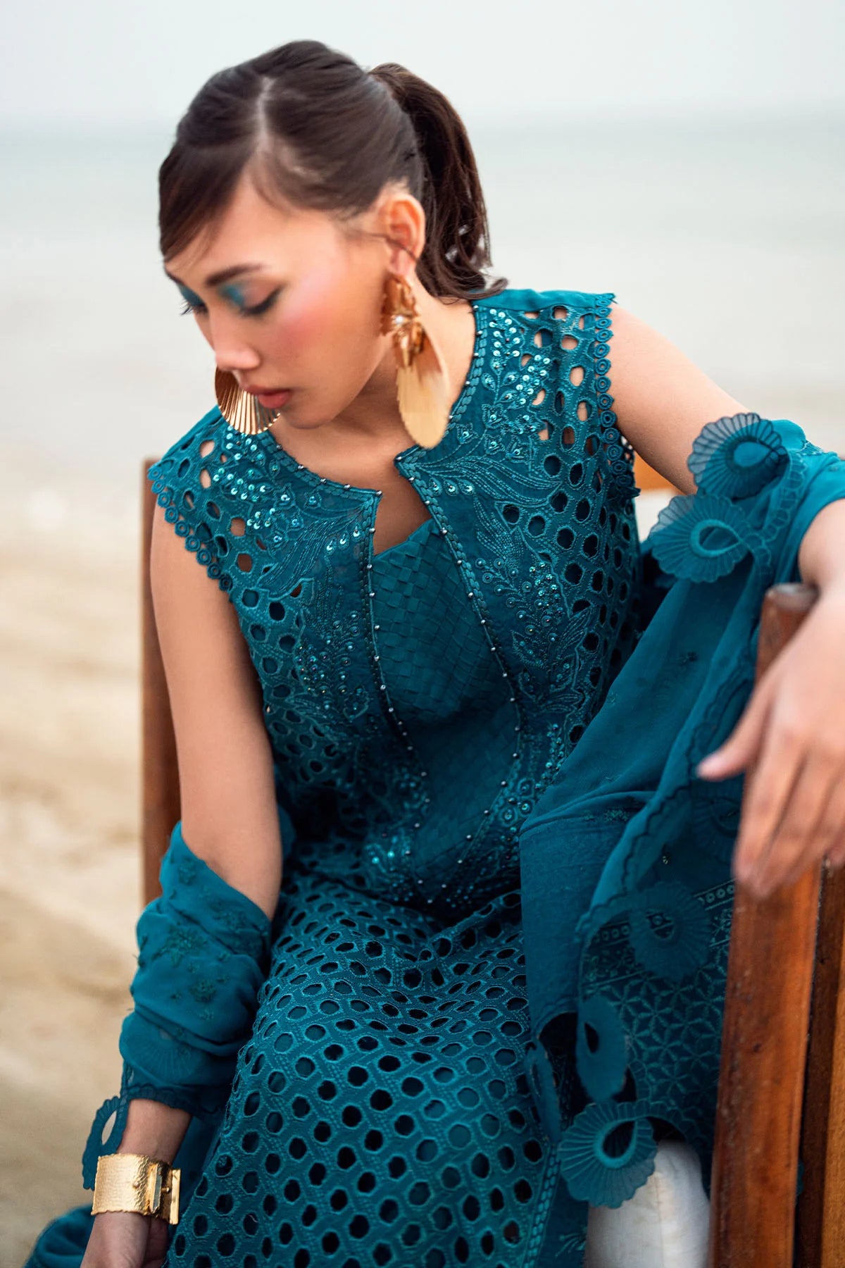 Nureh 3Pc Embroidered Swiss Lawn Suit NE-148 gulbuy.com