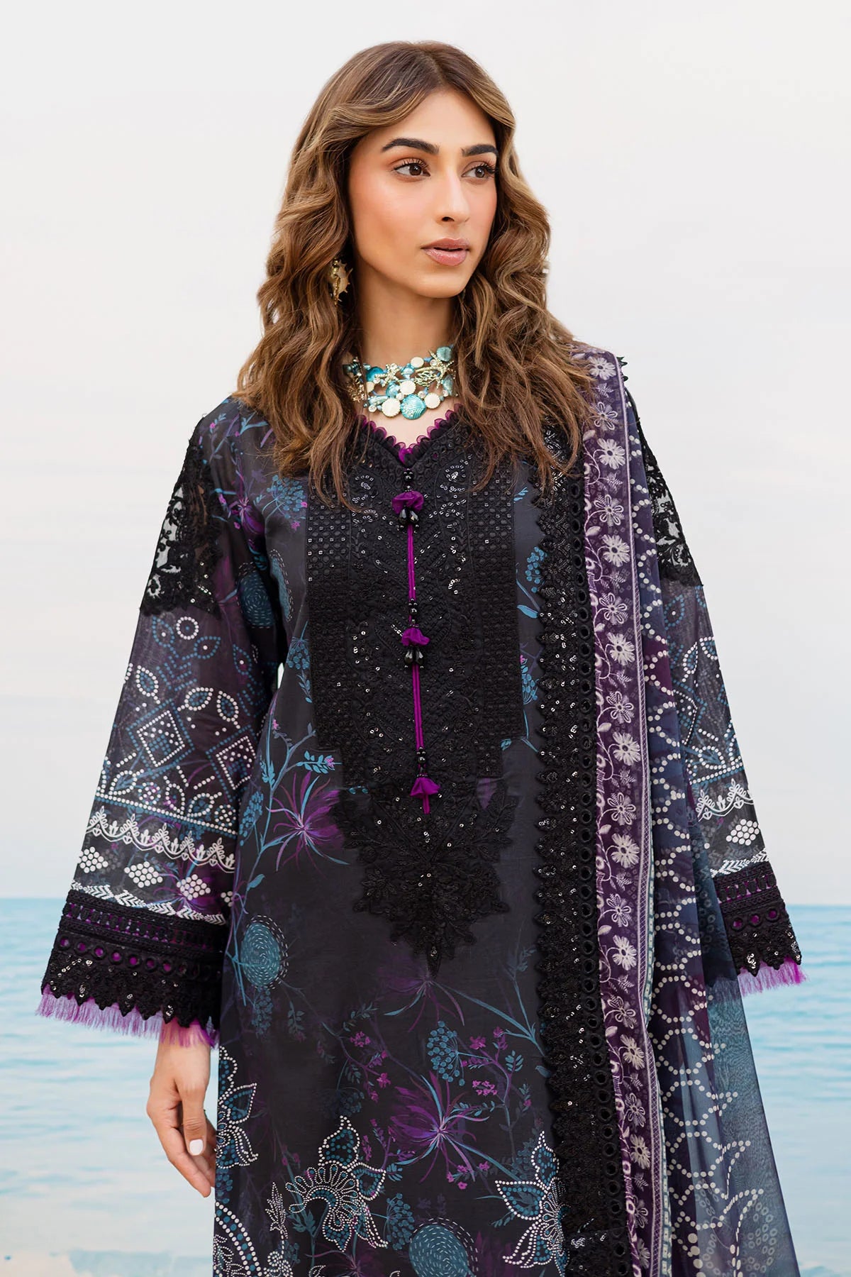 Nureh 3Pc Embroidered Lawn Suit NSG-193 gulbuy.com