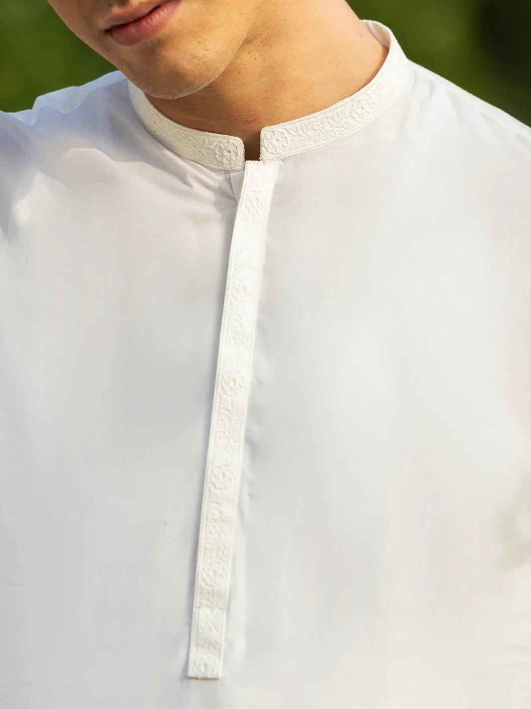 Almirah Off White Cotton Kurta Trouser-AL-KT-3057 gulbuy.com
