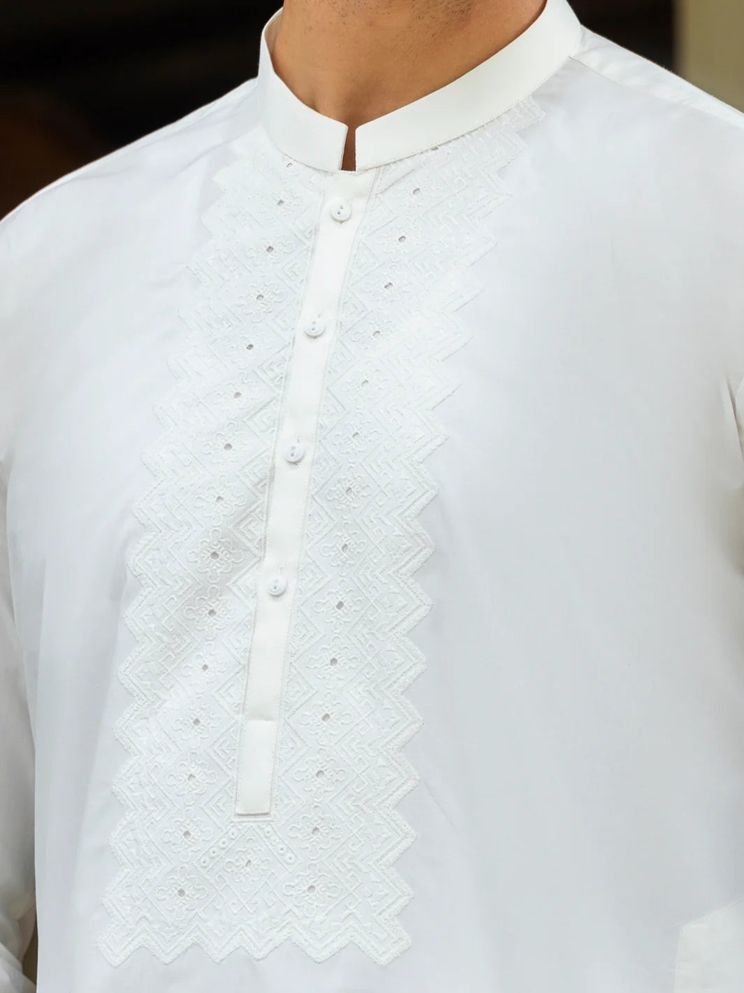 Almirah Off White Cotton Kurta Trouser-AL-KT-3059 gulbuy.com