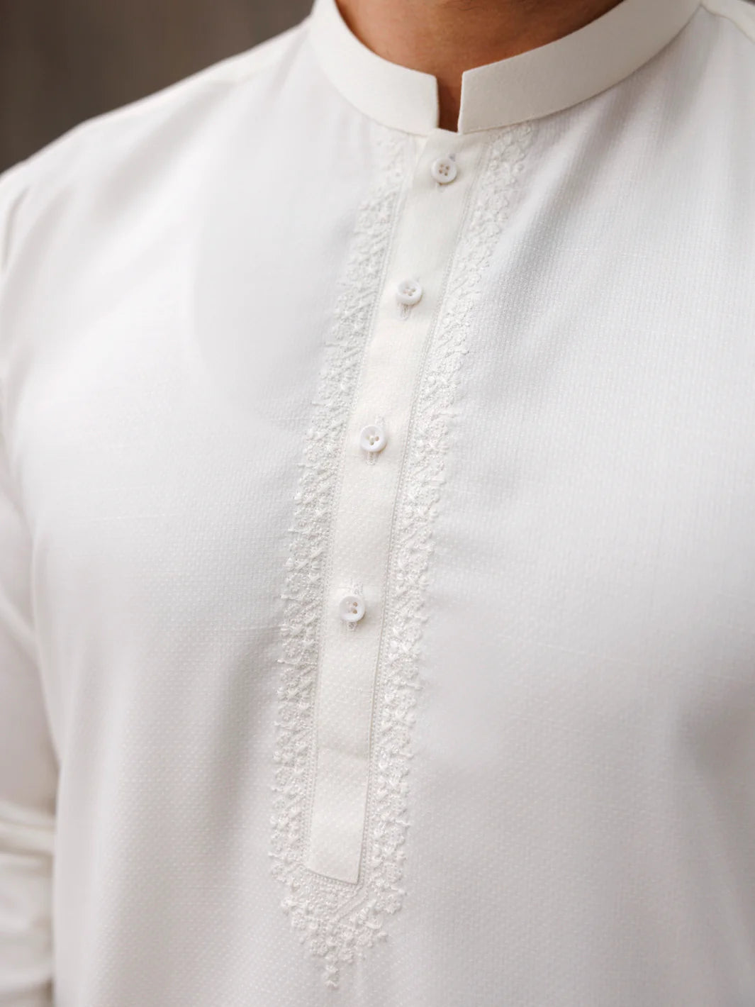 Almirah Off White Blended Kurta Trouser-AL-KT-3121 gulbuy.com
