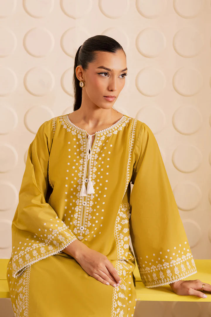 Batik 2Pc Embroidered Lawn Suit Tropical Tide gulbuy.com