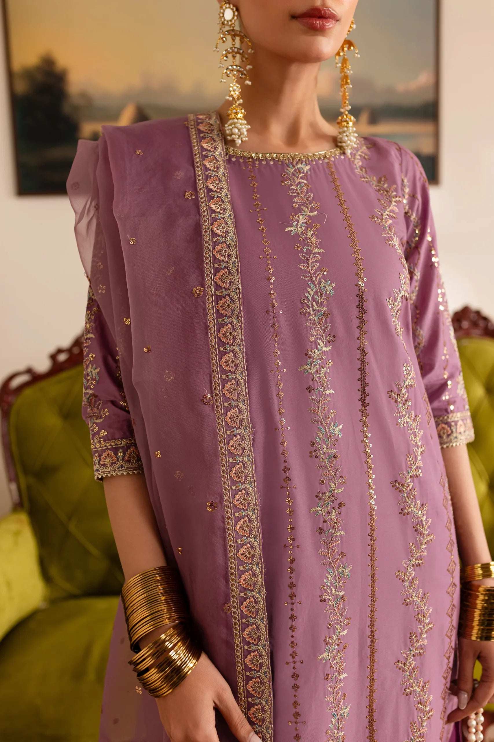 Batik 3Pc Embroidered Lawn Suit Eva gulbuy.com