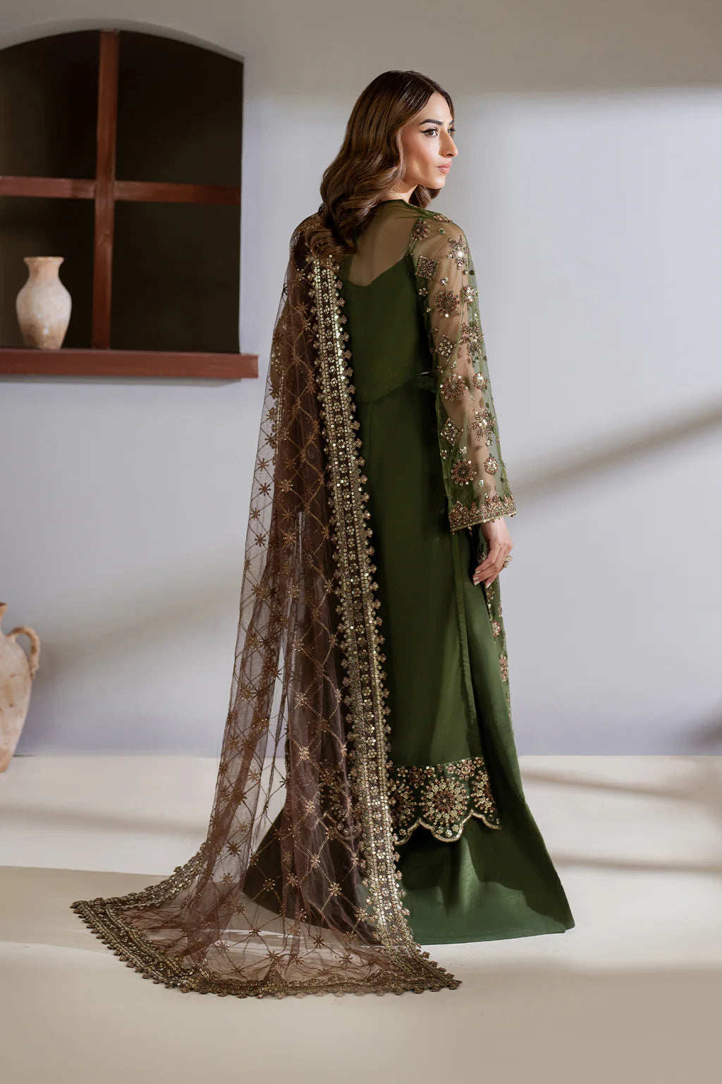 Iznik 3Pc Embroidered Net Suit CC-62 gulbuy.com
