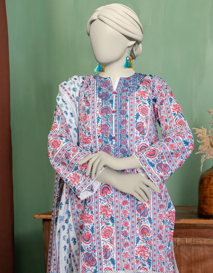 J. 3Pc Embroidered Lawn Suit 10000135482 gulbuy.com