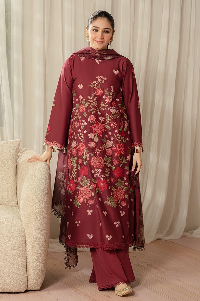 CROSS STITCH 3 PIECE EMBROIDERED LAWN SUIT (0124RTSPRTLWN0213)