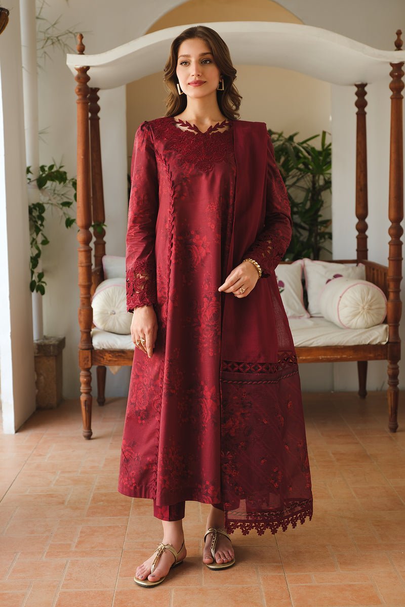BAROQUE 3PC EMBROIDERED PRINTED LAWN SUIT (BQU-UF-D645)