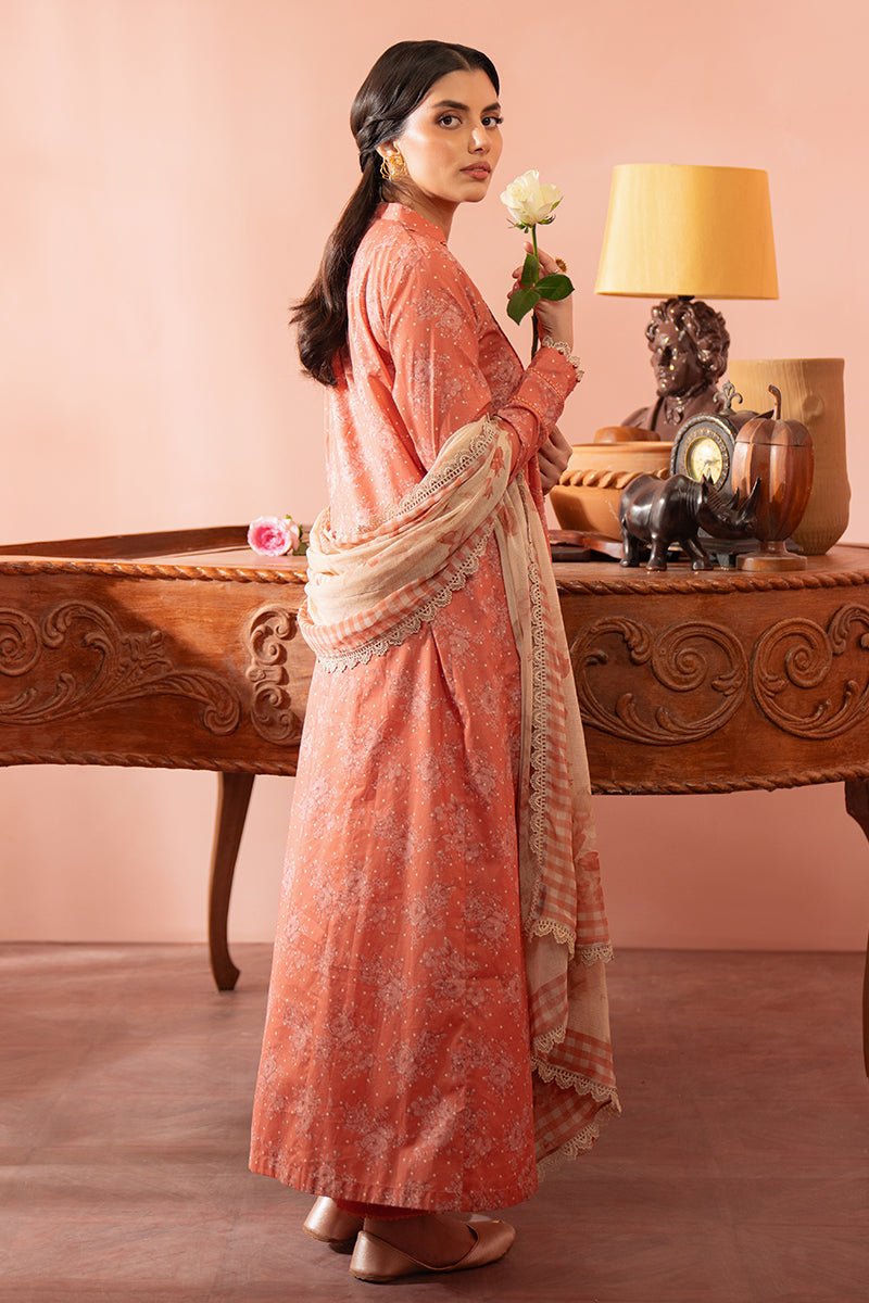 CROSS STITCH 3 PIECE EMBROIDERED CAMBRIC SUIT (0224RTSPRTCAM0109)