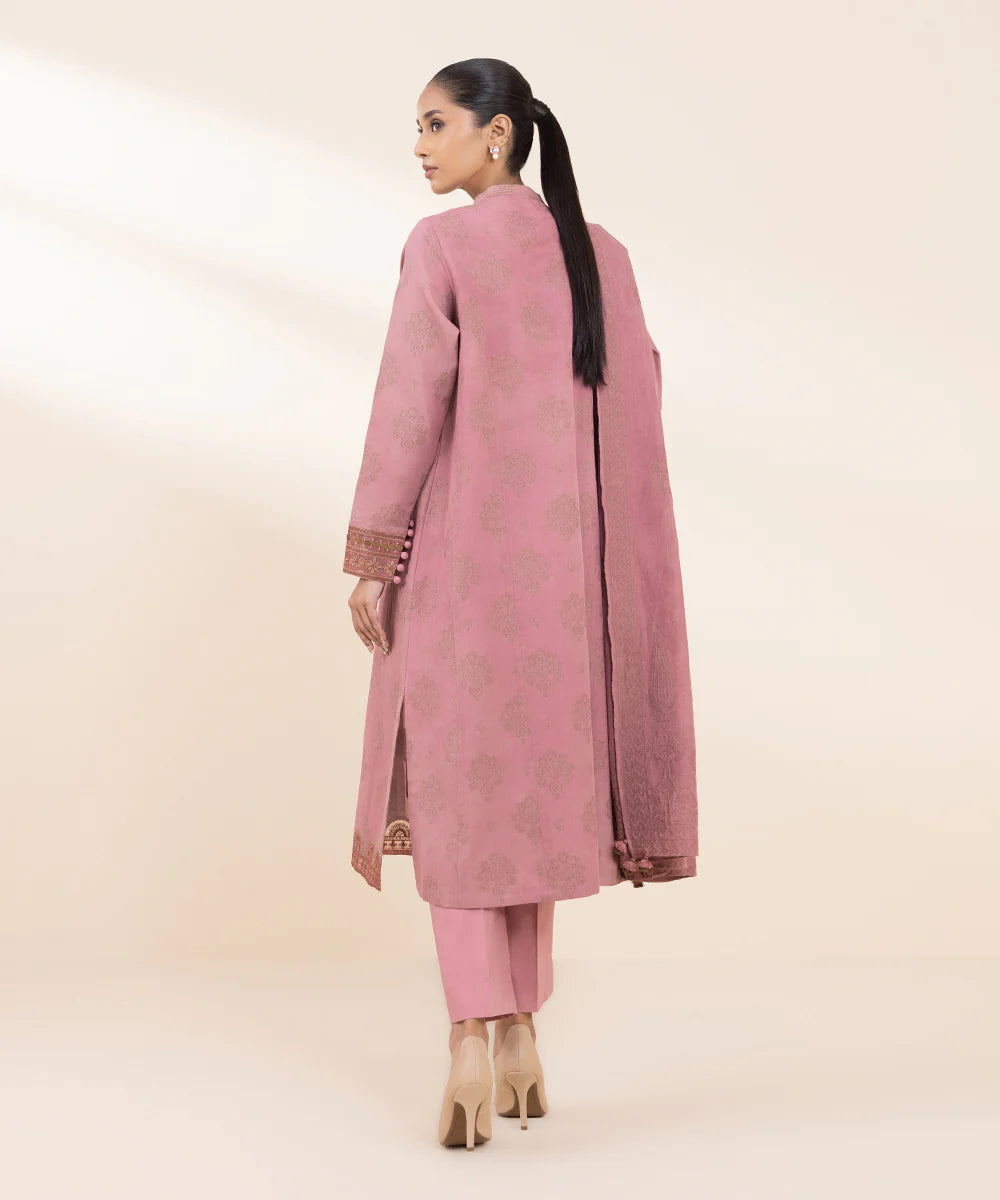 SAPPHIRE 3Pc Embroidered Jacquard Suit 3PEST24V94UC gulbuy.com
