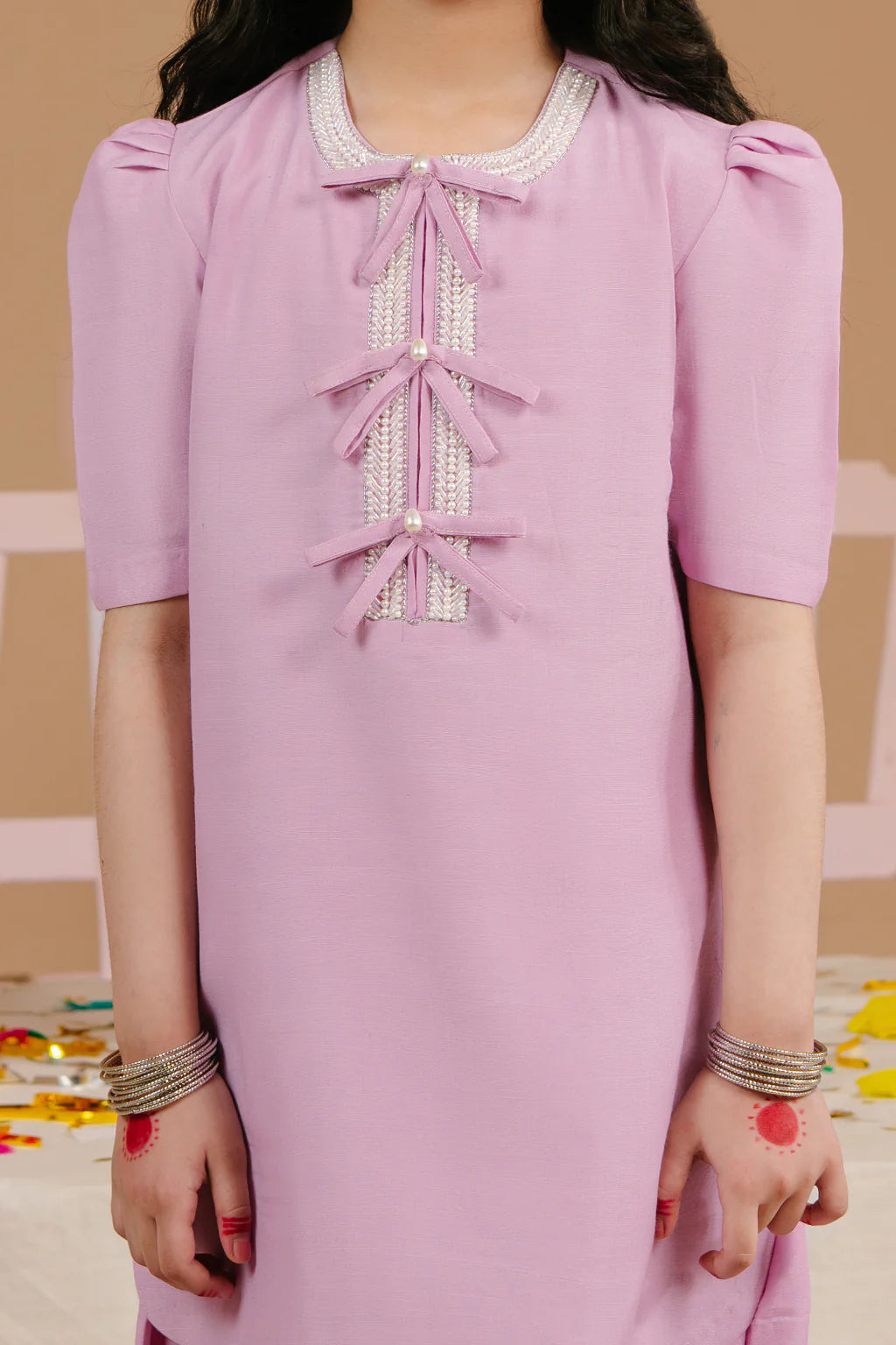 Vanya 2Pc Embroidered Raw Silk Kids Suit ME-20 gulbuy.com