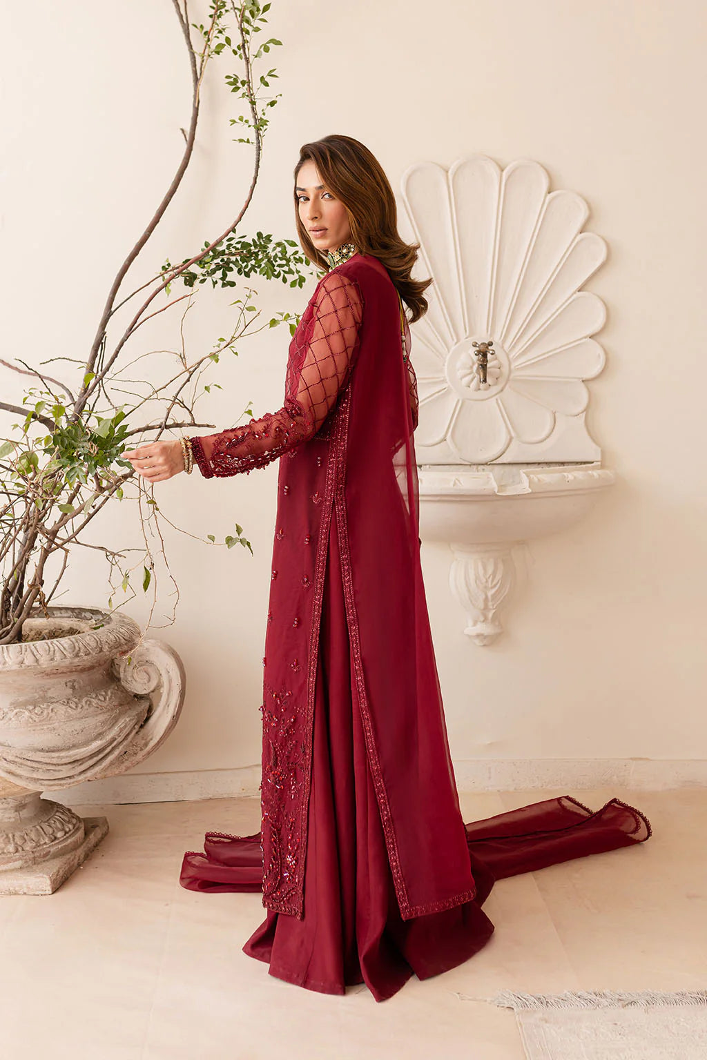 Vanya 3Pc Embroidered Organza Suit VR-05 gulbuy.com