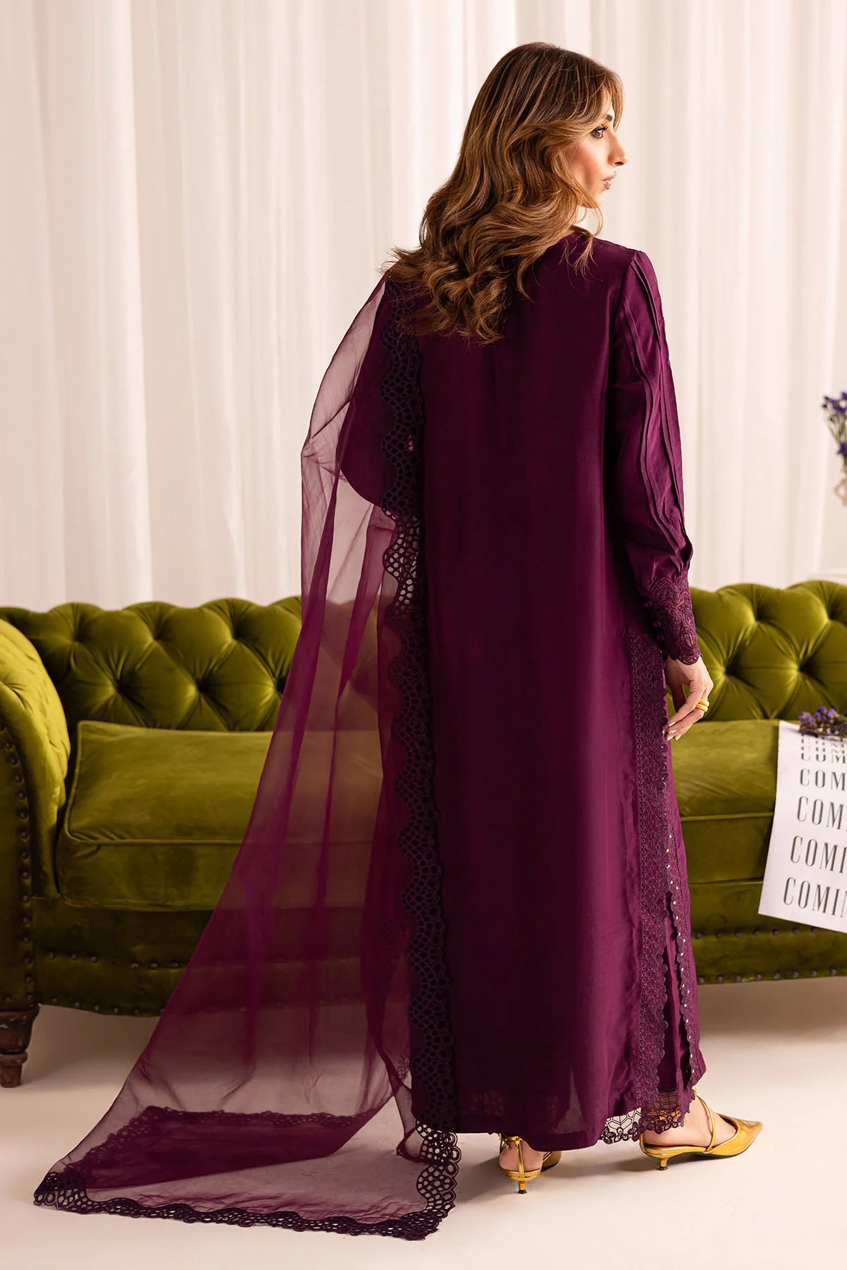 Nureh 3Pc Embroidered Silk Suit NP-652 gulbuy.com