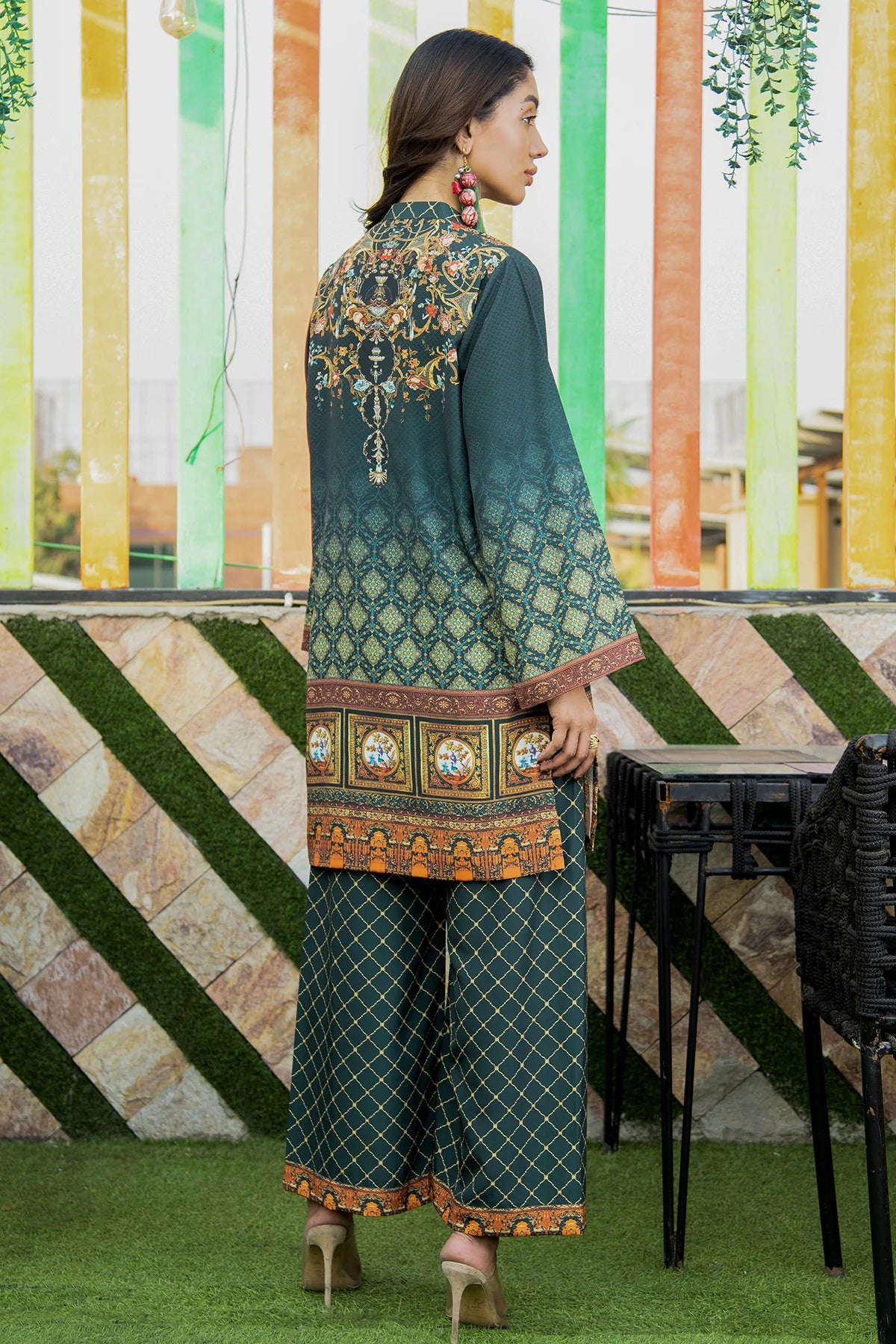 Be Yourself 2Pc Printed Cotton Silk Suit BA-024 gulbuy.com