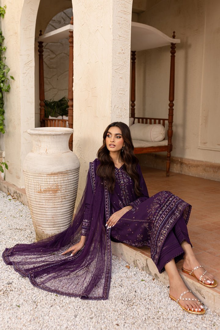 Batik 3Pc Embroidered Khaddar Dress Mal gulbuy.com