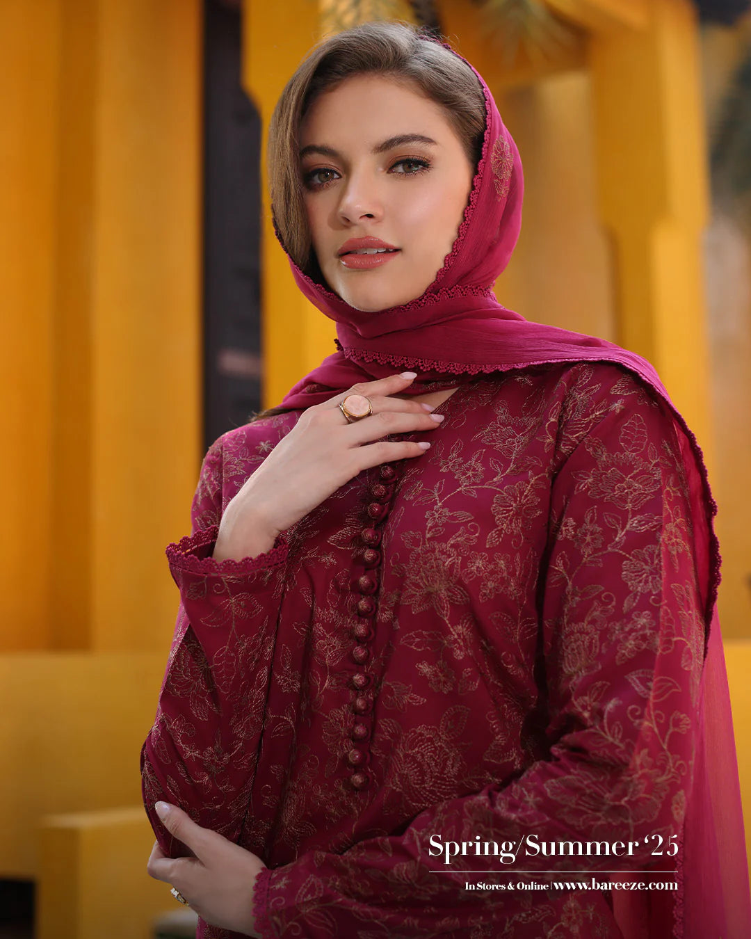Gul Attire 3Pc Embroidered lawn Suit GA2035 gulbuy.com