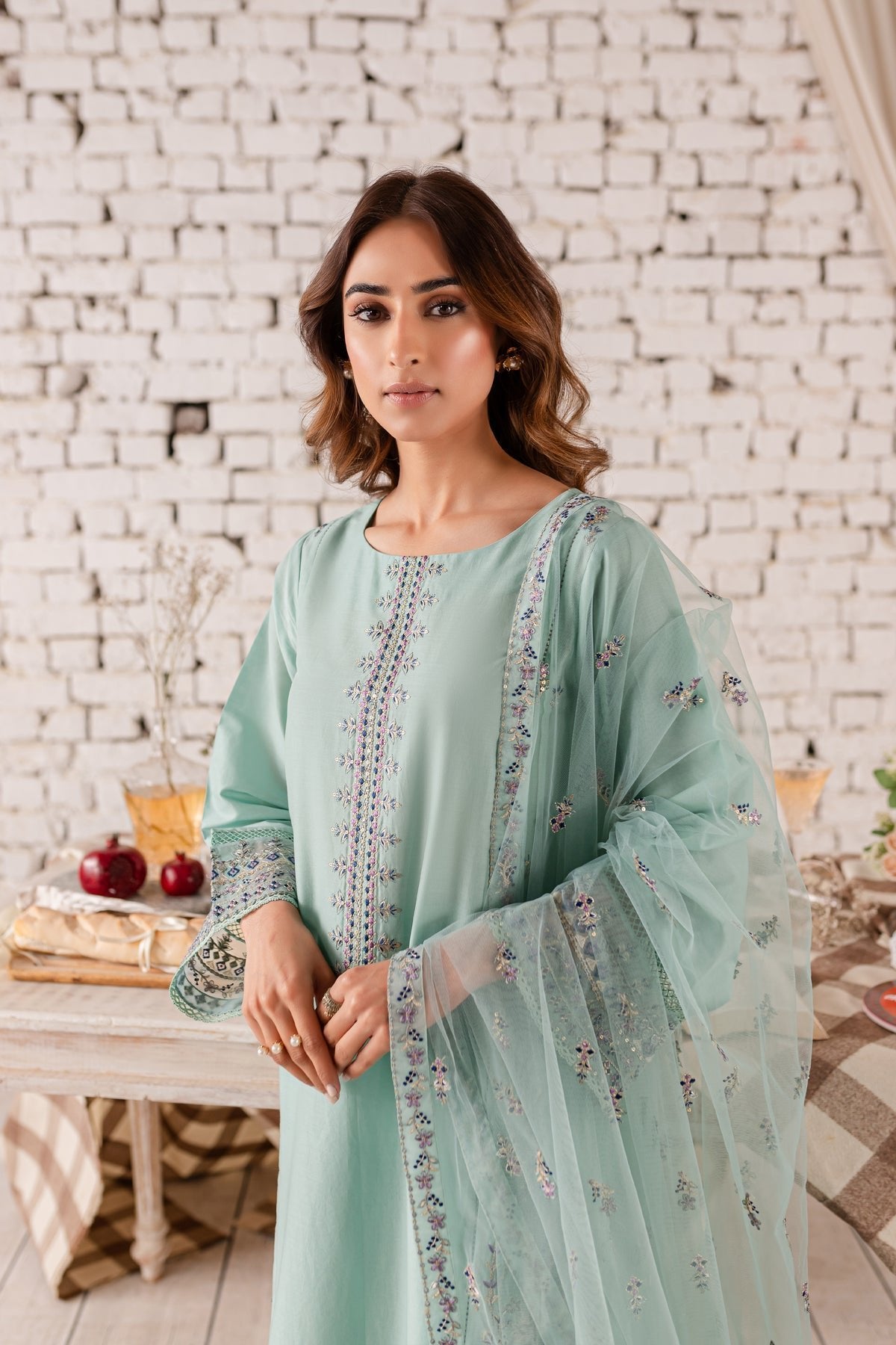 Batik 3Pc Embroidered Lawn Suit (Host-3Pc)
