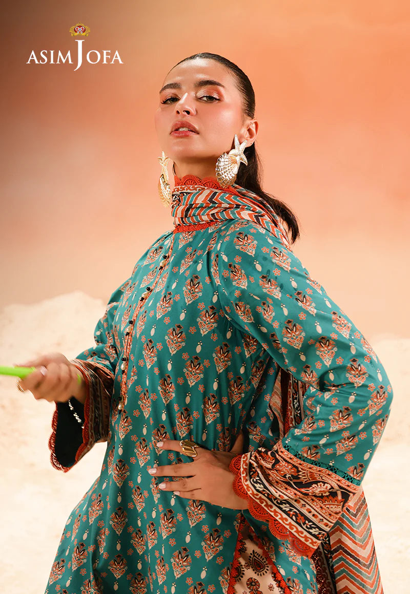 Asim Jofa 3Pc Printed Lawn Suit AJUBU-30 gulbuy.com