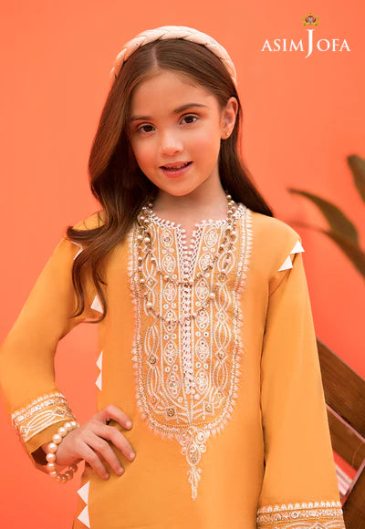 Asim Jofa 2Pc Embroidered CAMBRIC Kids Suit AJKC-07 gulbuy.com