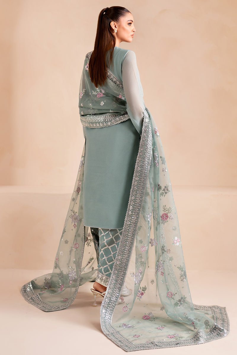 Farasha 3Pc Embroidered Chiffon Suit Aura gulbuy.com