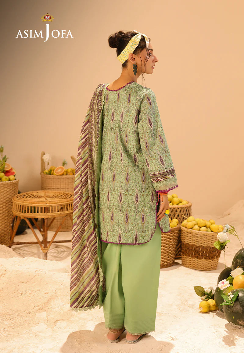 Asim Jofa 3Pc Printed Lawn Suit AJUBU-31 gulbuy.com