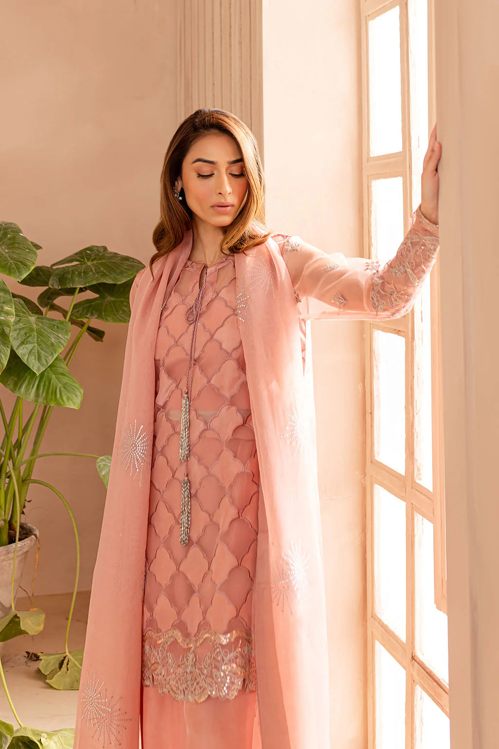 Vanya 3Pc Embroidered Organza Suit VR-02 gulbuy.com