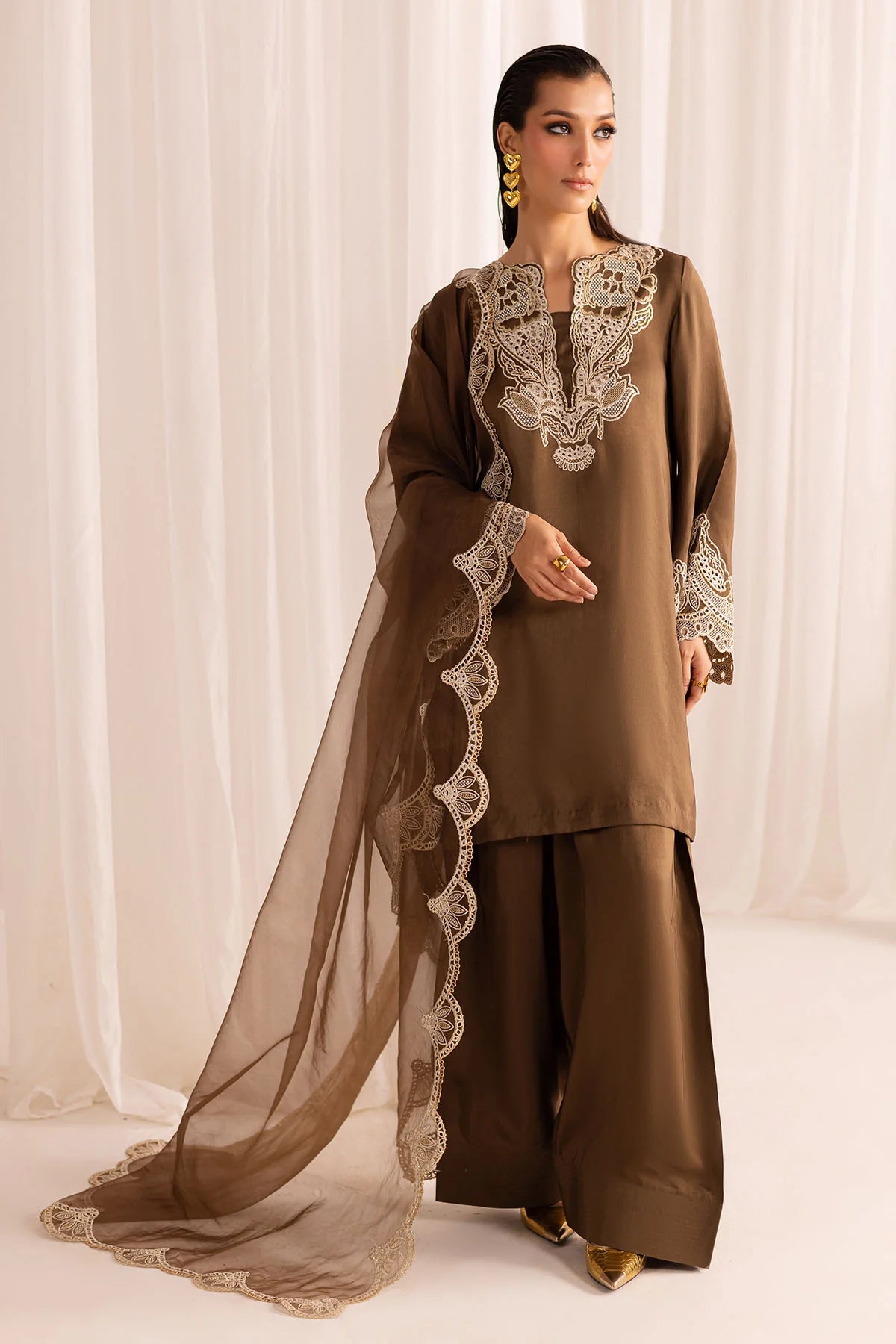 Nureh 3Pc Embroidered Silk Suit NP-653 gulbuy.com