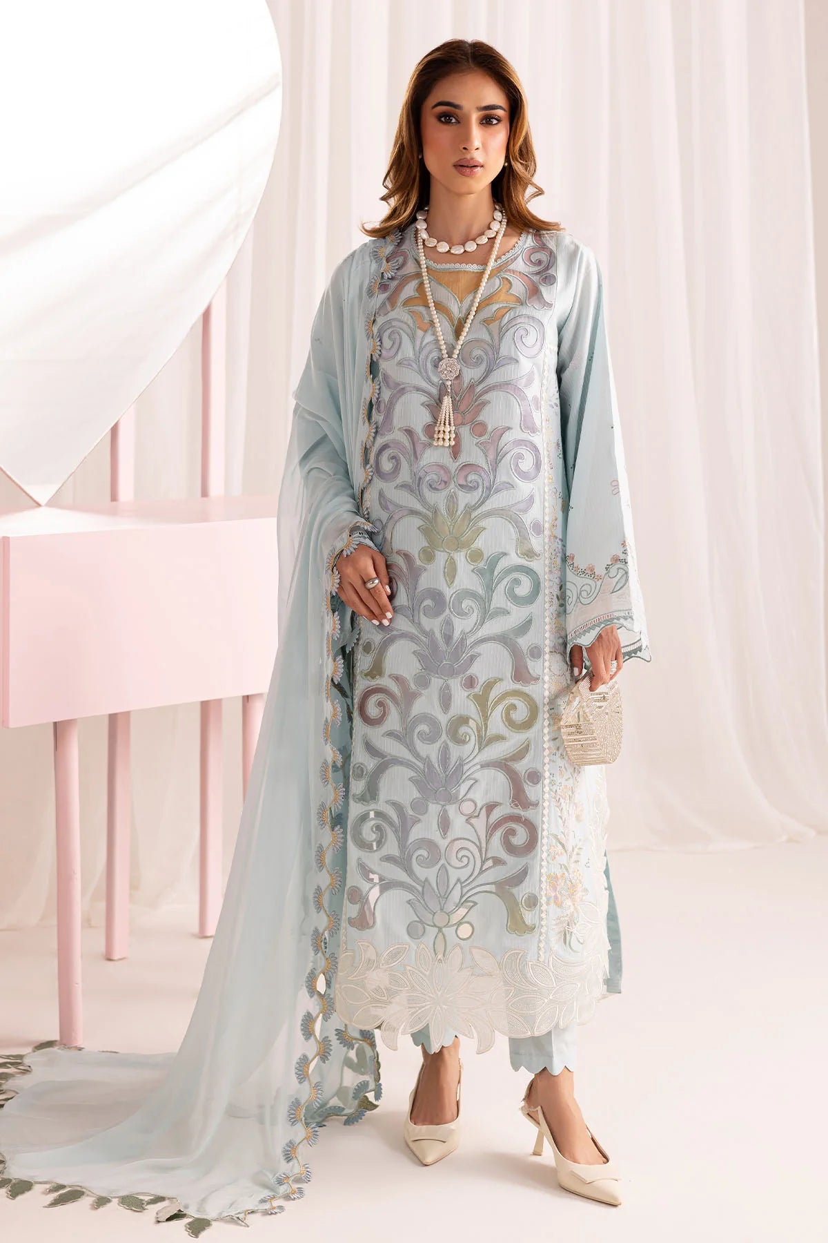 Nureh 3Pc Embroidered Lawn Suit NP-656 gulbuy.com