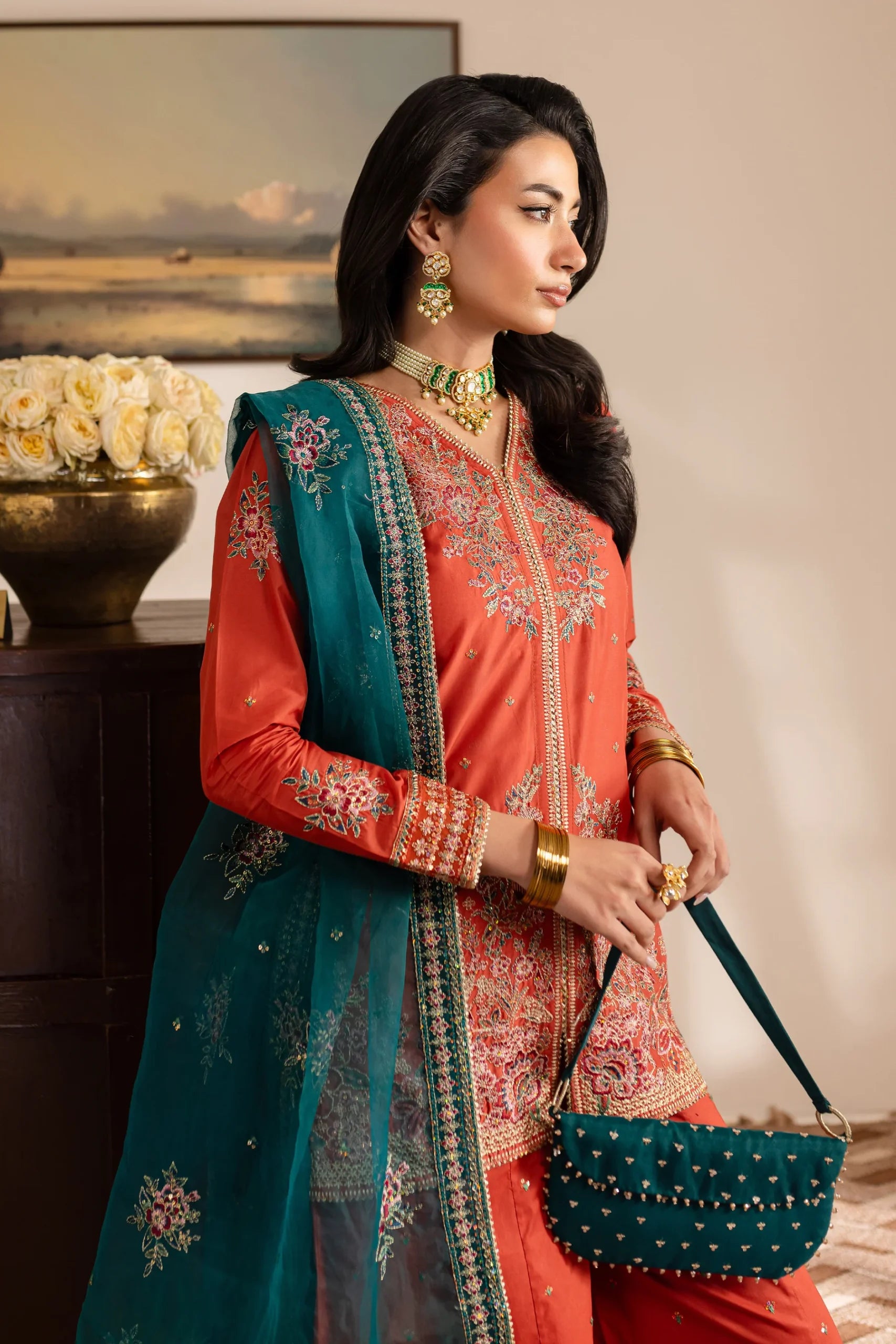 Batik 3Pc Embroidered Lawn Suit Dalisay gulbuy.com