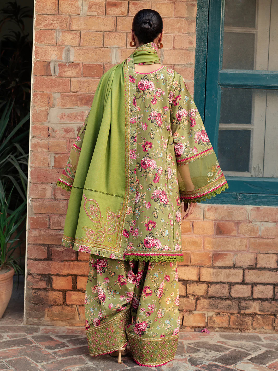 Binilyas 3Pc Embroidered Lawn Suit 56-B gulbuy.com