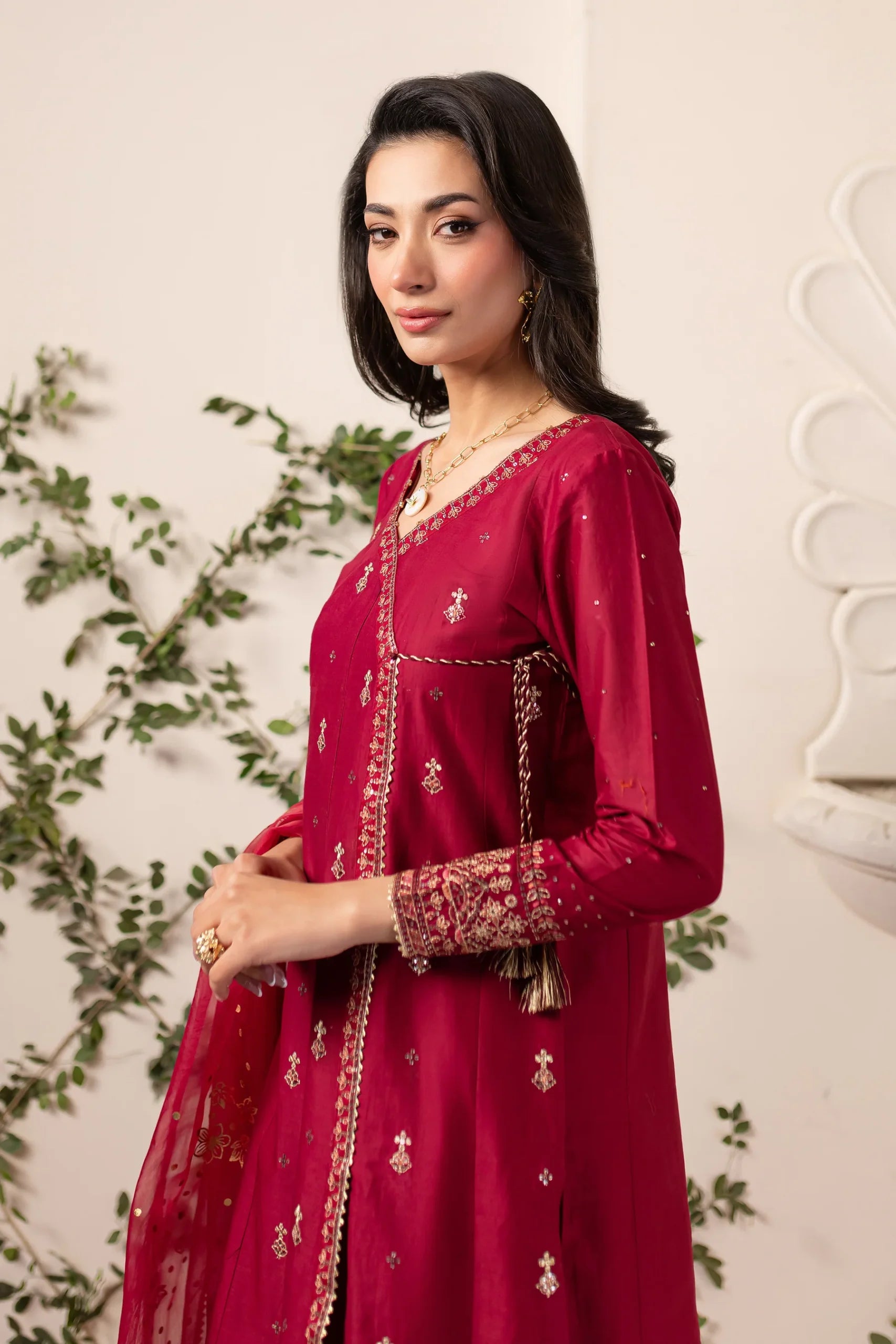 Batik 3Pc Embroidered Lawn Suit Gold Tibetan gulbuy.com