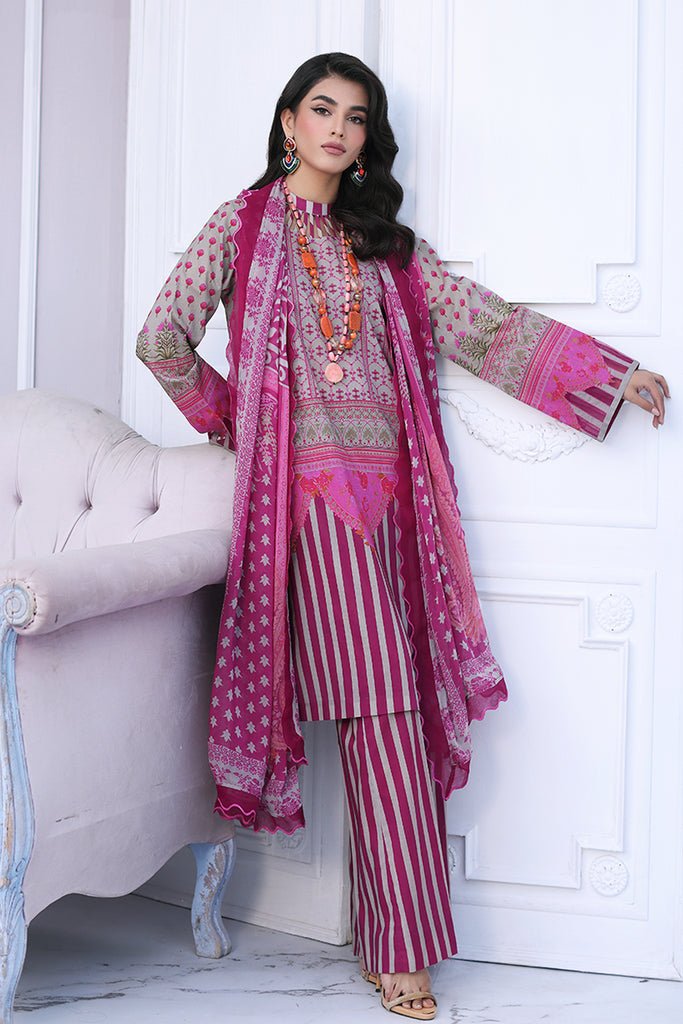 Charizma 3 Piece Printed Lawn Suit (CPS4-04)