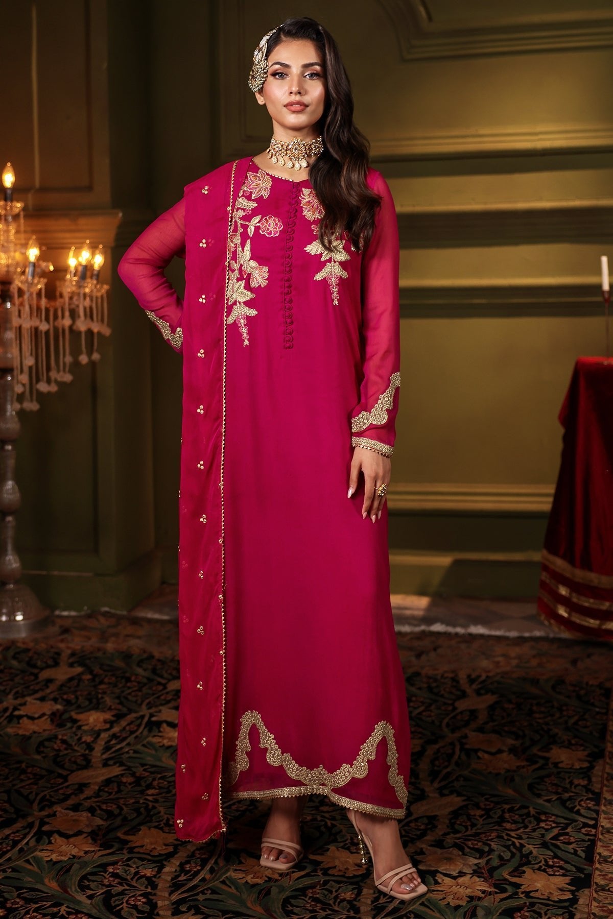 Ethnic 3Pc Embroidered khaddar Suit E0466/203/901 L gulbuy.com