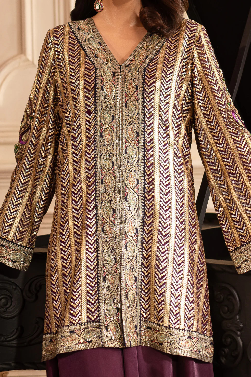 Vanya 3Pc Embroidered chiffon Suit ML-05 gulbuy.com